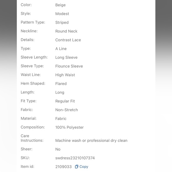 $6 Maxi dress new cream color $6 When bundled - Picture 9 of 12